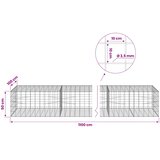  Gabion s žicom debljine 3,5 mm i mrežom 10x10 cm 1100x100x50 cm | shoptok.hr