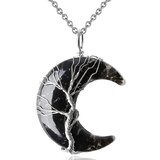 Ogrlica Halfmoon - Crna KP32592 | shoptok.hr