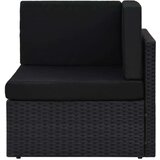 vidaXL 14-dijelna vrtna garnitura od poliratana s jastucima crna | shoptok.hr