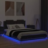  Okvir kreveta s uzglavljem s uzglavljem Crni hrast 160 x 200 cm | shoptok.hr