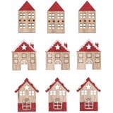 RAYHER Leseni okraski božične hišice, 4,2-4,5cm, (21839351) | Shoptok.si