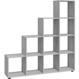 Maison Chic Stopničasta Knjižna omara - Knjižni regal siva sonoma 142 cm inženirski les, (21725836) Cene