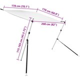 Nastavak za sjenilo s vrhom T oblika bijeli 170x208x(115-183)cm | Eponuda.com