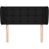  Uzglavlje s ušima crno 103x23x78/88 cm od tkanine | shoptok.hr