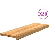  Gazišta stepenice 20 kom svjetlosmeđi 80x30x2 cm masivna hrast | shoptok.hr