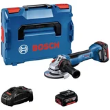 Bosch professional gws 18V-10 p 06019J4101 akumulatorski kotni brusilnik 125 mm vklj. 2 akumulatorja\, vklj. polnilnik\, vklj. kovček 18 v 5 ah, (21343723)