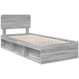  Okvir za krevet s uzglavljem Siva Sonoma 75 x 190 cm | shoptok.hr