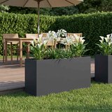  Vrtna saksija Antracit 100 x 30 x 50 cm Čelična vrata | shoptok.hr