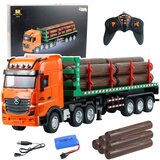 Kamion za prijevoz trupaca na daljinsko upravljanje Timber TransporterHuina 1:18 - zeleno/narančasti | shoptok.hr