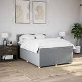  Krevet box spring s madracem svjetlosiva 160x200 cm tkanina | shoptok.hr
