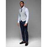 Ombre Fitted structured men's vest with patch pockets - grey melange | shoptok.hr