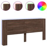 Maison Chic posteljno vzglavje - vzglavna omarica - nočna omarica led rjavi hrast 220x16,5x103,5 cm, (21705333) Cene