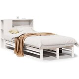 Knjižna postelja brez vzmetnice bela 75x190 cm trden les | Shoptok.si