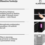 Klarstein BigBite poševna kuhinjska napa | način odsesavanja in recirkulacije zraka | varnostno steklo | 417 m³/h | 90 cm | Shoptok.si