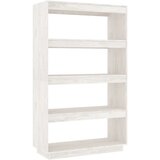 Furnova Knjižna omara za razdelitev prostora bela 80x35x135 cm borovina, (21932172) | Shoptok.si