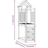  Igraći Toranj Smeđa 53 x 110 5 x 214 cm Solidno Douglas Drvo | shoptok.hr