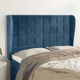  Vzglavje z ušesi temno modra 147x23x118/128 cm žamet, (20953142) | Shoptok.si