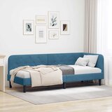 vidaXL kutni okvir kreveta s uzglavljem plava 80 x 200 cm baršun | shoptok.hr