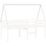 Krov za dječji krevet bijeli 199x95,5x88 cm masivna borovina | shoptok.hr