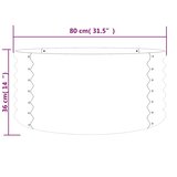  Vrtna sadilica od pocinčanog čelika 80x80x36 cm antracit | Eponuda.com