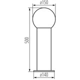 Kanlux 46083 - Spoljašnja lampa STONO 1xE27/15W/230V 50 cm IP65 antracit | Eponuda.com