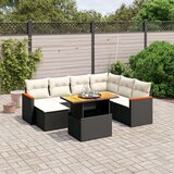  8-dijelni set vrtnih sofa od poliratana s jastucima crni | shoptok.hr