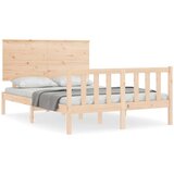  Kreveta s uzglavljem 120 x 200 cm od masivnog drva | shoptok.hr
