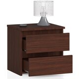 AKORD Cl2 Nočna Omarica, 2 Predala, Wenge, (5000331976) | Shoptok.si
