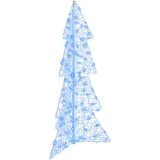 vidaXL Božično drevo med 100 LED Modra 120 cm Akril | Shoptok.si