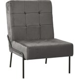  Stolica za opuštanje 65 x 79 x 87 cm tamnosiva baršunasta | shoptok.hr
