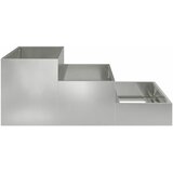  Vrtna saksija Srebrno 90 x 90 x 35 cm Cinkani čelik | shoptok.hr