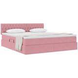  s od storage s uzglavljem Ružičasta 160 x 200 cm Baršun | shoptok.hr