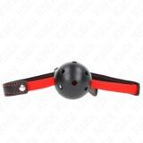 Kink Gag Hollow Hard Mouth Black/red (4,5 Cm) | Shoptok.si