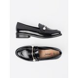 SEASTAR Black lacquered loafers with pearls | Shoptok.si