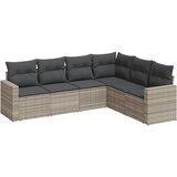  6-dijelni set vrtnih sofa od poliratana s jastucima svjetlosivi | shoptok.hr