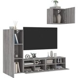 vidaXL Komplet TV omaric 4-delni siva sonoma inženirski les | Shoptok.si
