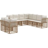  Set vanjskih sofa Prirodna Poliester - Prirodna bez stola | shoptok.hr