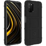 AVIZAR Xiaomi Poco M3 / Redmi 9T Shockproof Silikonski ovitek Rugged Collection - crn, (20626607) | Shoptok.si