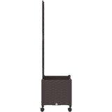  Vrtni saksija s rešetkom i kotačima Smeđa 40 x 40 x 149 cm PP - Smeđa 40 x 40 x 143 cm s kotačima | shoptok.hr