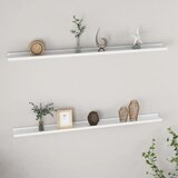 vidaXL Stenska polica 2 kosa bela 115x9x3 cm Cene
