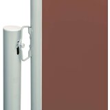vidaXL Zložljiva stranska tenda za teraso 117x600 cm rjava | Shoptok.si