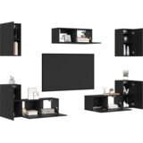  Komplet TV omaric 7 pcs Črna Orehovina Konstruiran les - - črna - 75.76 - 80 x 30 x 30 cm - 2025--Uvoz_2 | Shoptok.si