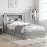  Okvir kreveta s pohranom s ladicama Siva Sonoma 75 x 190 cm | Eponuda.ba