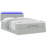  Otomanski krevet s madracem i LED 140x190 cm baršunasti | shoptok.hr