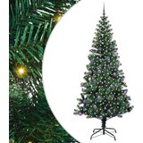 vidaXL Umjetno predsvijetljeno božićno drvce Zelena 240cm PVC i metal | shoptok.hr