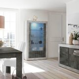 LC Mobili Sodobna vetrina z 2 steklenima vratoma 110x191 URBINO 201335-06OX Cene