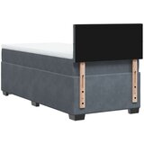 Box spring krevet s madracem tamnosivi 100x200 cm baršunasti | shoptok.hr