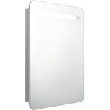 Maison Chic LED Kopalniška omarica - Kopalniški kabinet z ogledalom betonsko siva 60x11x80 cm, (21794687) Cene