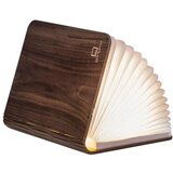 Gingko tamno smeđa velika stolna lampa u obliku knjige od orahovog drveta Booklight Cijene