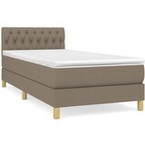 Maison Chic Box spring postelja - Vzmetna postelja z vzmetnico taupe 90x190 cm blago SL6738, (21887356) | Shoptok.si